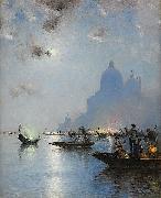 wilhelm von gegerfelt Venice in twilight oil painting picture wholesale